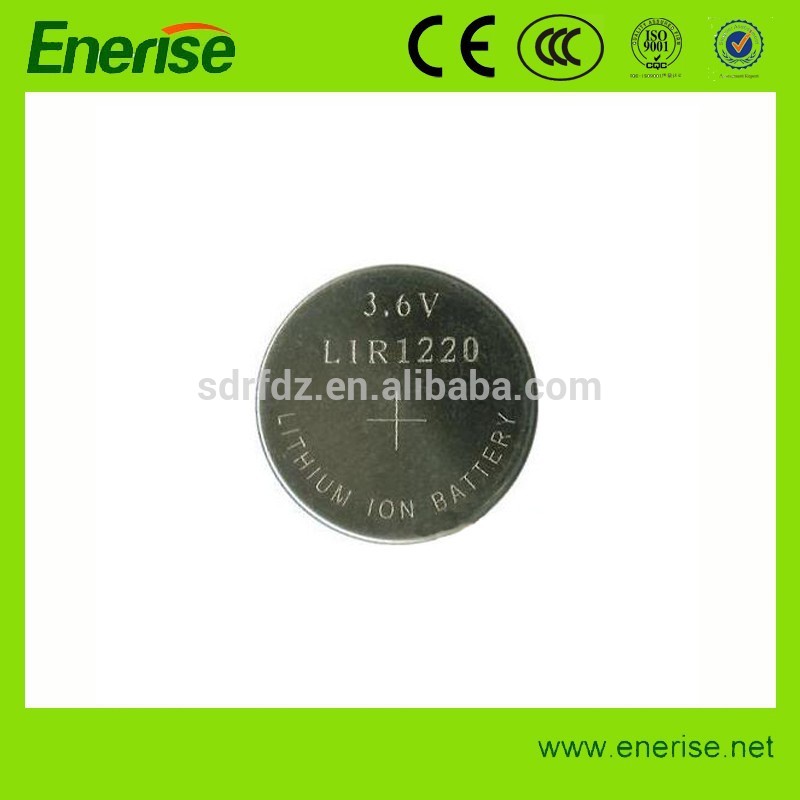 付きのボタン電池充電式lir12203.6vリチウム電池中国製-ボタンセル電池問屋・仕入れ・卸・卸売り