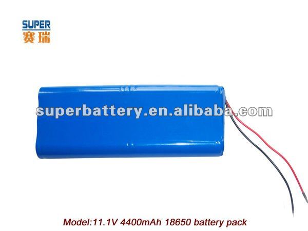 懐中電灯バッテリーパック11.1v186504400mahリチウム- イオン電池pcb保護機能を備えた-バッテリーパック問屋・仕入れ・卸・卸売り
