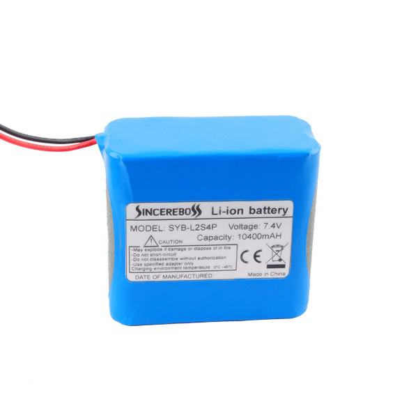 リチウムイオンバッテリーパック7.4v1*samsung1865010400mahのリチウムイオン電池のためのledライト-バッテリーパック問屋・仕入れ・卸・卸売り