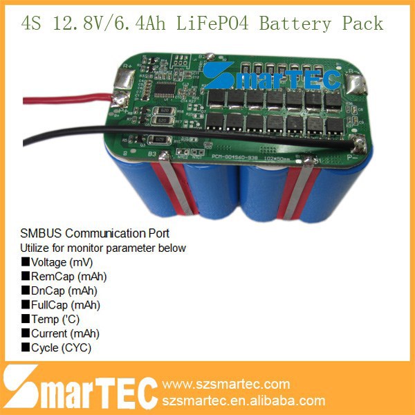 12v6.4ahsmbuslifepo4のバッテリーパックを、 スマートバッテリーバッテリー-バッテリーパック問屋・仕入れ・卸・卸売り