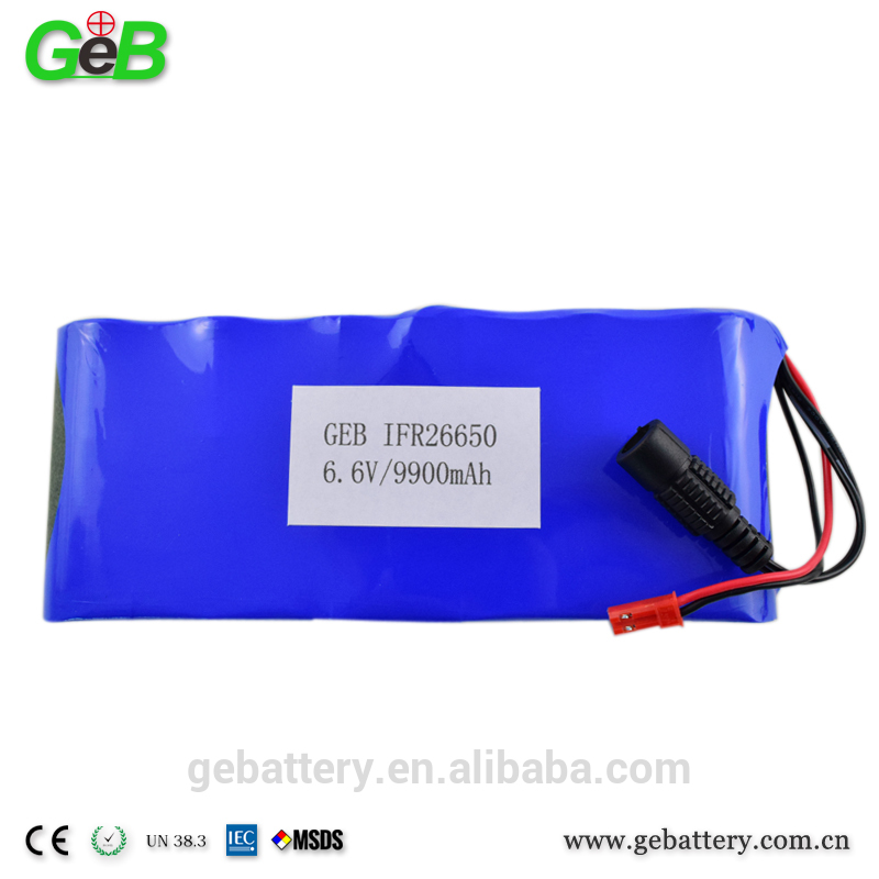 26650LiFePO4バッテリーGEB6.6V9900mAhバッテリーパック、2S3Pで26650-3.3V3300mAh細胞-バッテリーパック問屋・仕入れ・卸・卸売り