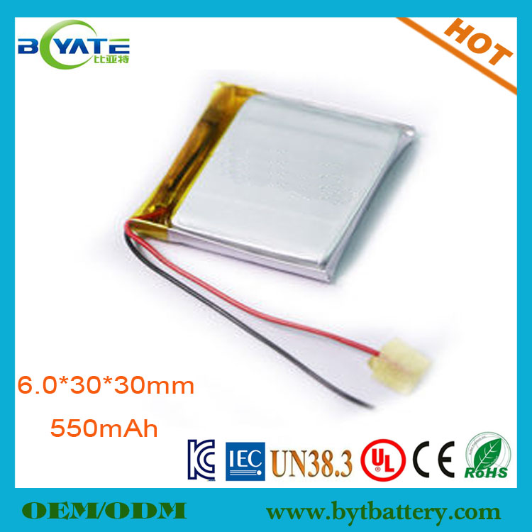 603030リチウムイオン電池550 mah 3.7ボルトでce/ul/kc認証-バッテリーパック問屋・仕入れ・卸・卸売り