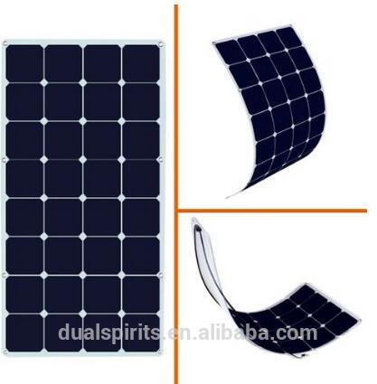 デュアルスピリッツサンパワーキャンピングカー100ワット柔軟なソーラーパネルサプライヤー-太陽電池、ソーラー・パネル問屋・仕入れ・卸・卸売り