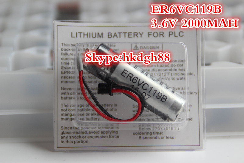 3.6ボルト2000 mah plcリチウムバッテリーER6VC119B他モデルnoはer3v ER4V er6v er17330v ER17500V ER6VC119Aで持っている大型株式-一次電池、乾電池問屋・仕入れ・卸・卸売り