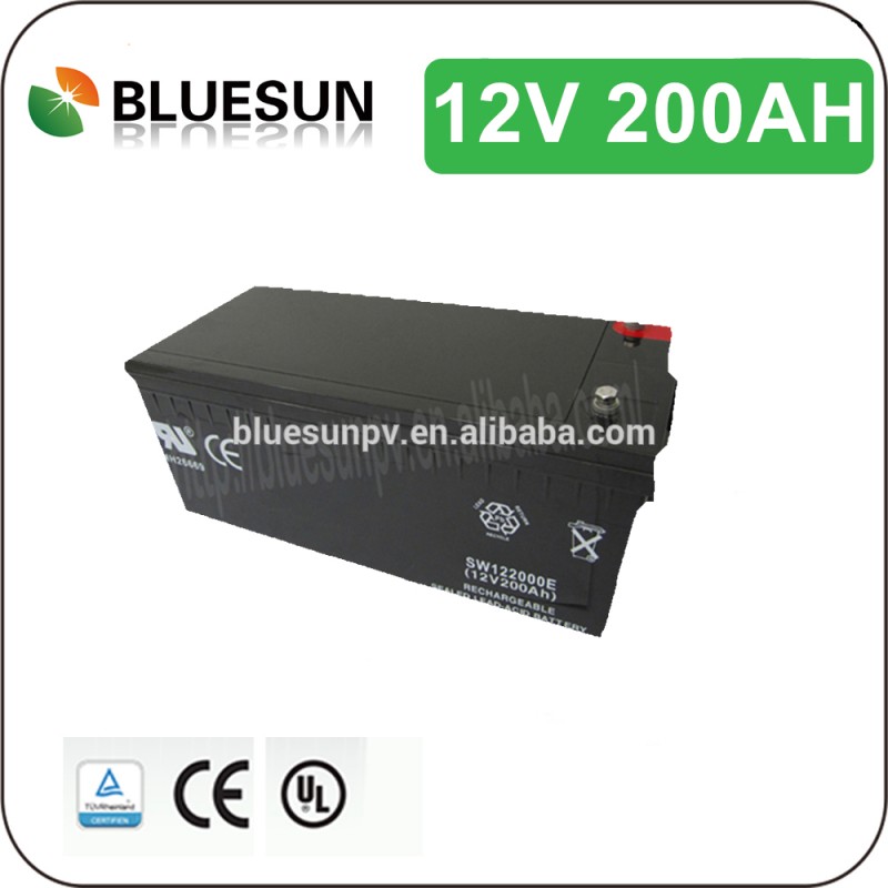 Bluesun 200ah 24ボルトディープサイクルバッテリー( 4*12ボルト200ah)でiso ce ul sgs-蓄電池問屋・仕入れ・卸・卸売り