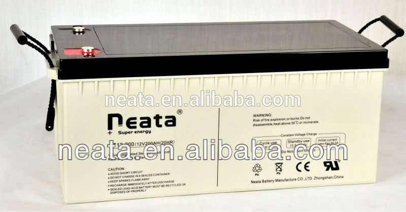 モデルソーラーneatahptゲルバッテリー12v200ahと技術サポートとisocerohs指令、 ul証明書-蓄電池問屋・仕入れ・卸・卸売り