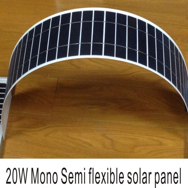 高効率柔軟なソーラーパネル20ワット、高品質半柔軟なソーラーパネル-太陽電池、ソーラー・パネル問屋・仕入れ・卸・卸売り