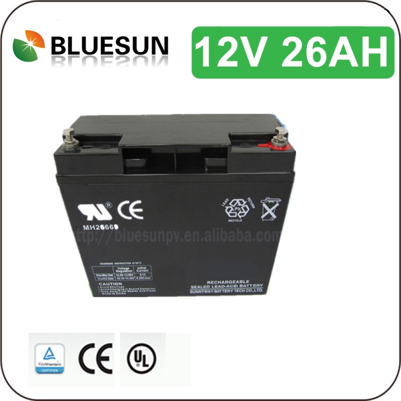 upsバッテリー12v26ahブルーサンと技術サポートとisocerohs指令、 ul証明書-蓄電池問屋・仕入れ・卸・卸売り