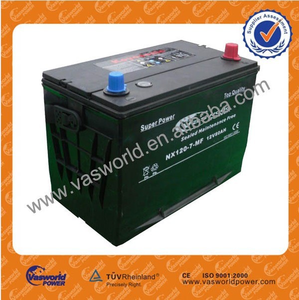 信頼性の高い品質12v80ahmf密閉型鉛- 酸nx120-7lmfオートカースタートバッテリー-蓄電池問屋・仕入れ・卸・卸売り