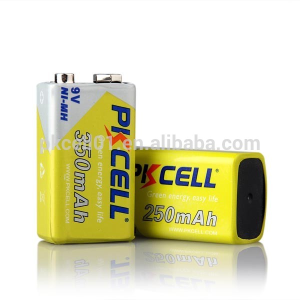 ニッケル水素9ボルト250 mah充電式バッテリーでpkcellロゴ-二次電池問屋・仕入れ・卸・卸売り