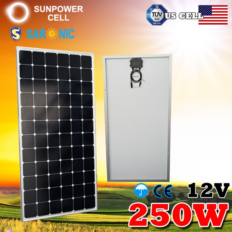 12ボルトバッテリーモノラル単結晶ソーラーパネル250ワット-太陽電池、ソーラー・パネル問屋・仕入れ・卸・卸売り