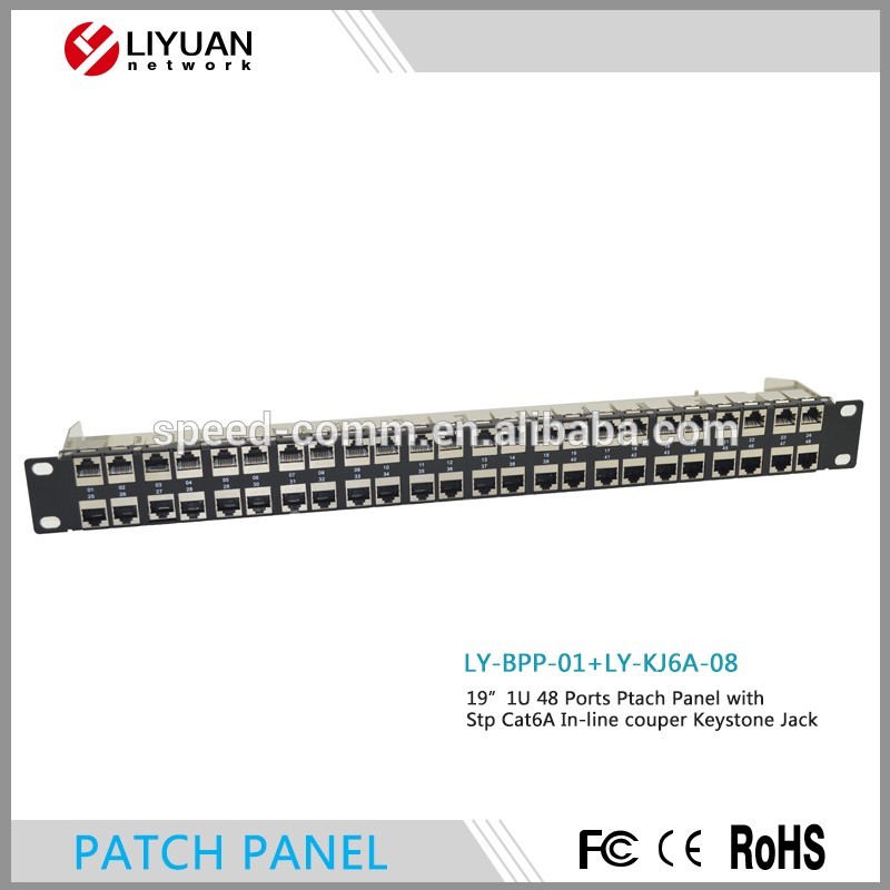 LY-BPP-01 + LY-KJ6A-08 19 "stp rj45 cat6a cat6 48ポートパッチパネル-その他配線器具問屋・仕入れ・卸・卸売り