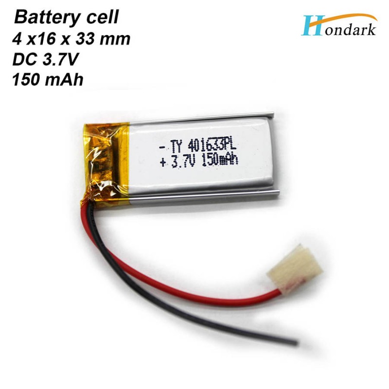 4 × 16 × 33ミリメートル150 mah 3.7ボルト充電式リチウムポリマー電池セルでpcmにワイヤ-二次電池問屋・仕入れ・卸・卸売り