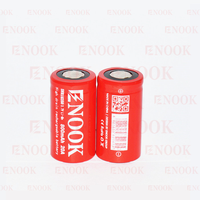高品質リチウムイオン充電式バッテリーenook 18350 800 mah 20a 3.7ボルトバッテリー-二次電池問屋・仕入れ・卸・卸売り