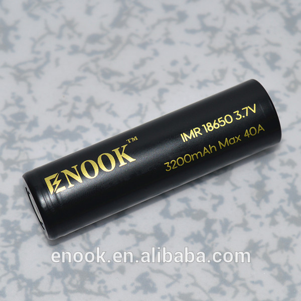 Enook 18650 batery充電式バッテリー18650 3200 mah 40a 3.7ボルト黒バッテリー18650リチウムイオン電池用の Cigモッズ-二次電池問屋・仕入れ・卸・卸売り