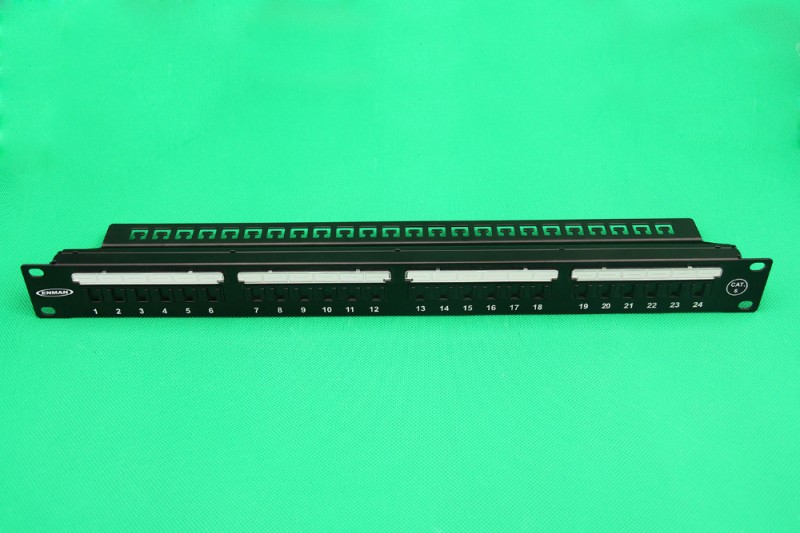 ロードされた1u 24ポートrj45 cat5e cat6 cat6a utpラックパッチパネル-その他配線器具問屋・仕入れ・卸・卸売り