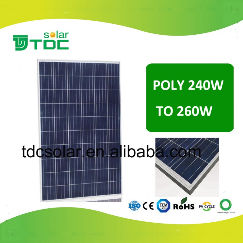 高品質ポリ太陽電池モジュール250ワット、255ワット、260ワットソーラーパネル-太陽電池、ソーラー・パネル問屋・仕入れ・卸・卸売り