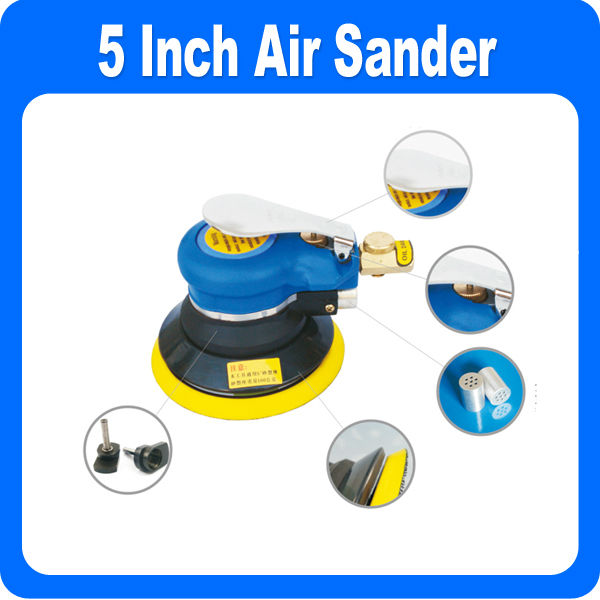 5" 空気圧空気動力のパームグリップランダムオービタルハンドサンダー-空気動工具問屋・仕入れ・卸・卸売り