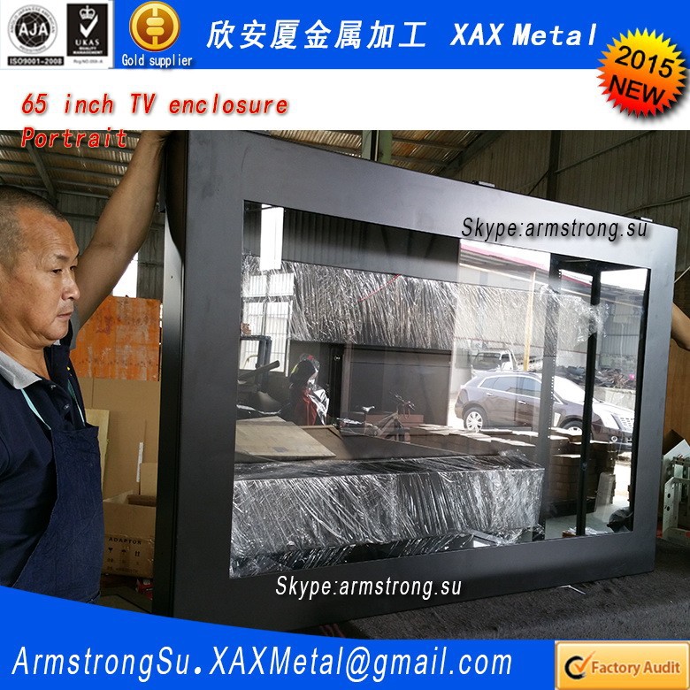 アウトxax180tve屋外防水ステンレススチールドアの防水テレビタッチスクリーンのキオスクエンクロージャ-電子周辺機器問屋・仕入れ・卸・卸売り
