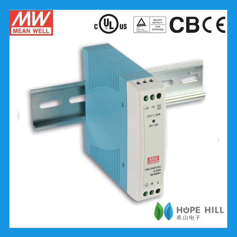 Dinレール電源meanwellスイッチング電源mdr-10-1515v0.0.67a/smps/psu-工業用電力供給問屋・仕入れ・卸・卸売り