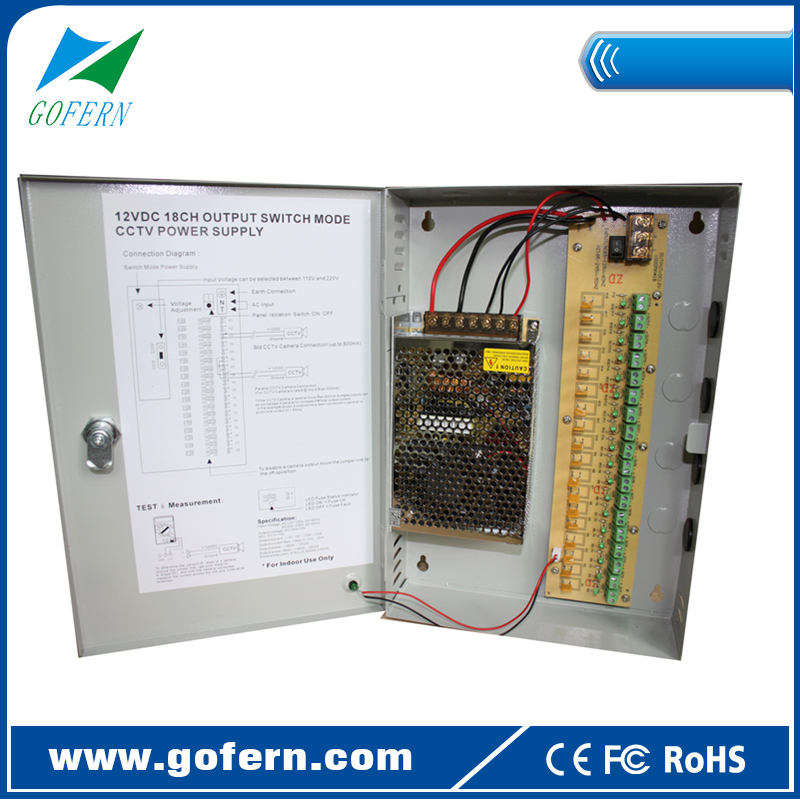 Ac110v/220vdc12v20a18chcctvの配電ボックス-工業用電力供給問屋・仕入れ・卸・卸売り