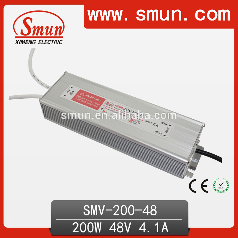 200 ワット 48 ボルト led ドライバ防水電源SMV-200-48-工業用電力供給問屋・仕入れ・卸・卸売り