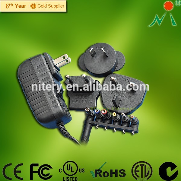 Ac/dc電源アダプタで変更可能ため米国eu英国auプラグ5v1a 5v2a 9v1a 12v1a 12v1. 5a 12v2a 24v2a vi効率-AC/DCアダプター問屋・仕入れ・卸・卸売り