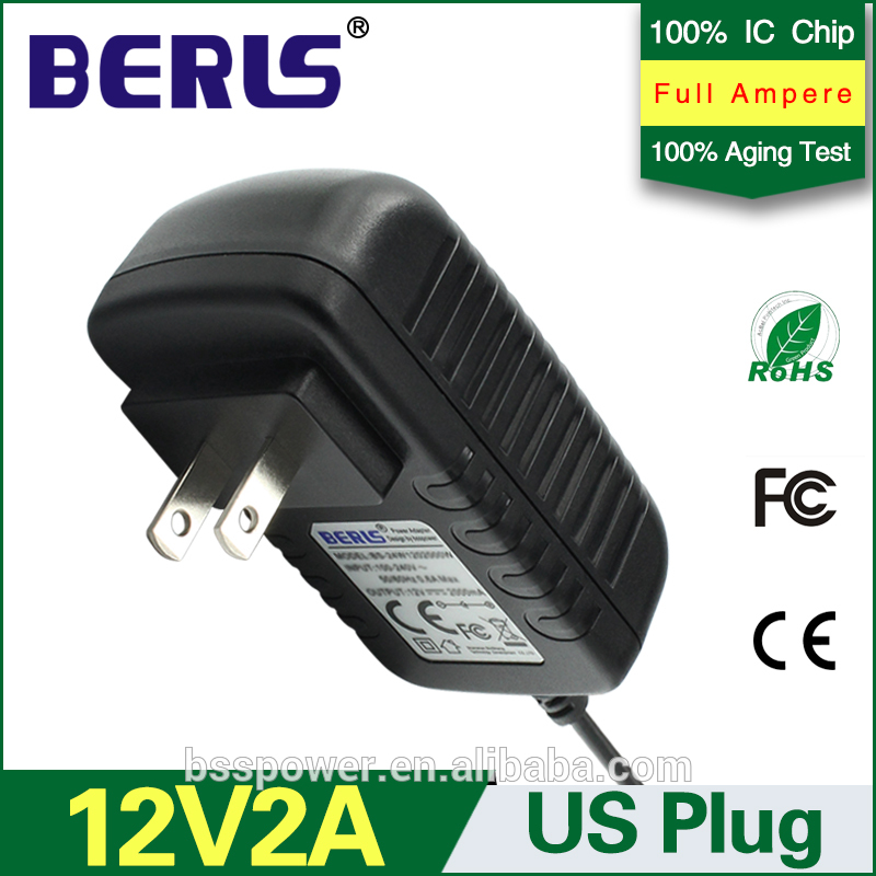 電源12v24ワット電源アダプター12v2000ma2000ミリアンペア充電器アダプタ私たちeuプラグ-AC/DCアダプター問屋・仕入れ・卸・卸売り