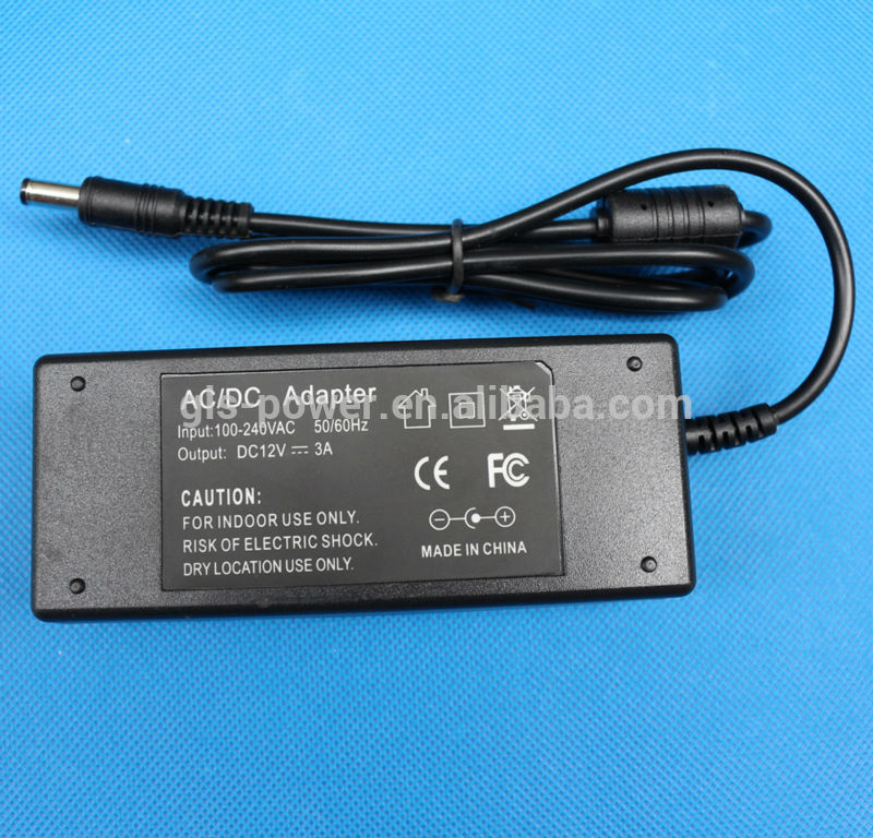 12v3000ミリアンペアユニバーサル電源アダプタ、 デスクトップ電源アダプタ12v3a液晶モニター用-AC/DCアダプター問屋・仕入れ・卸・卸売り