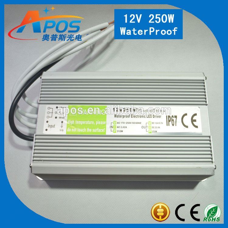 定電圧250w12vのip67トライアック調光対応led電源防水-スイッチング電源問屋・仕入れ・卸・卸売り