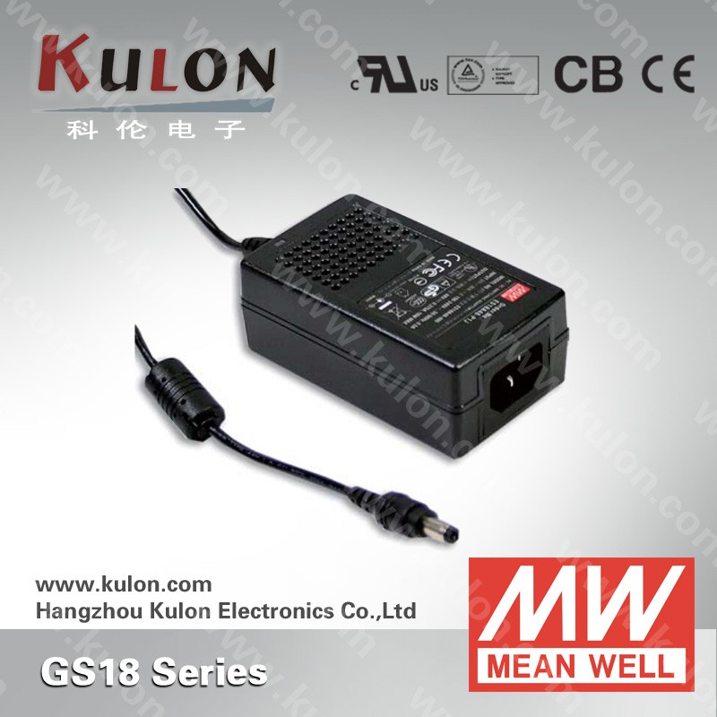 Meanwell GS18A24-P1J 18ワット24ボルト0.75a ac/dcデスクトップ電源アダプタ-AC/DCアダプター問屋・仕入れ・卸・卸売り
