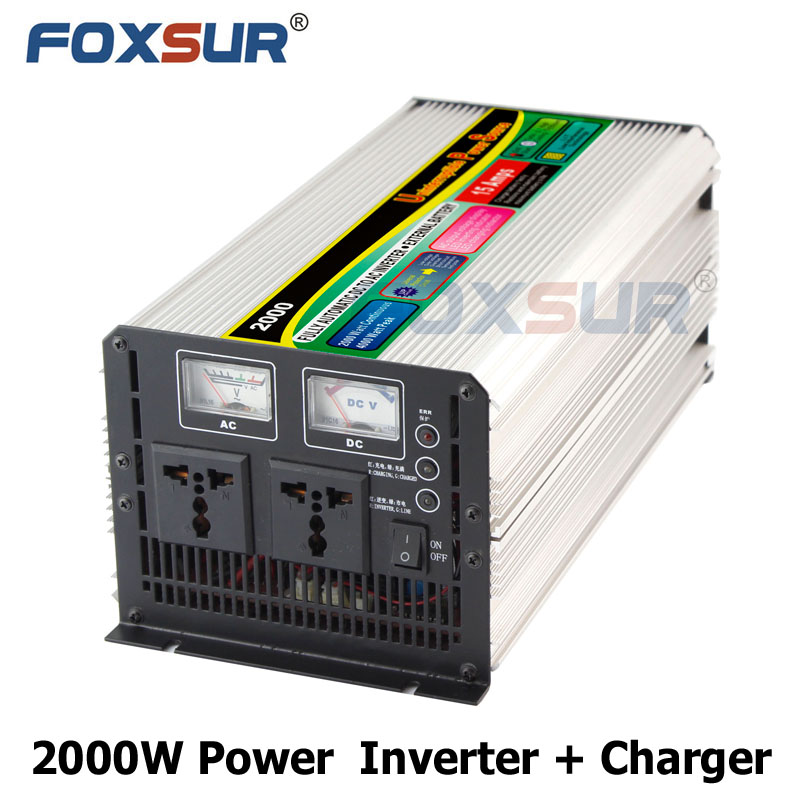 2000ワットバッテリーと出力電圧表示12ボルト110ボルト/ 220ボルトups修正された正弦波パワーインバータ地図でスマートバッテリ充電器-インバータとコンバータ問屋・仕入れ・卸・卸売り