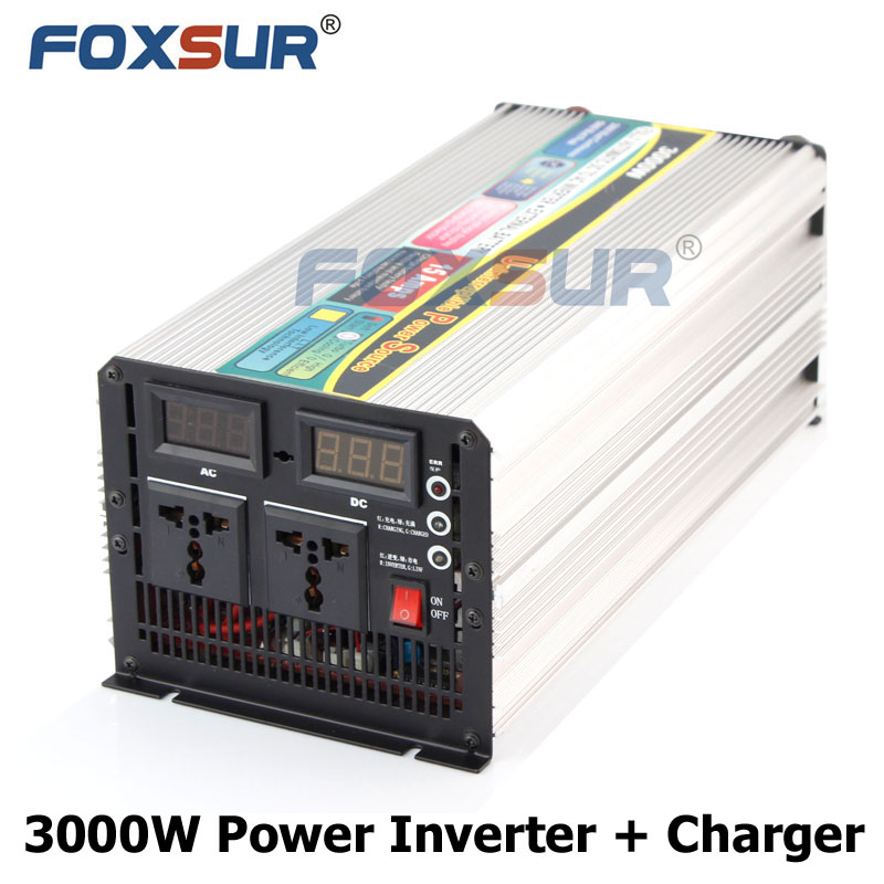 3000ワットled表示バッテリーと出力電圧12ボルト110ボルト/ 220ボルトups修正された正弦波パワーインバータでスマートバッテリ充電器-インバータとコンバータ問屋・仕入れ・卸・卸売り