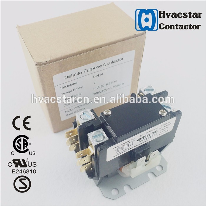 Ul、csa dpエアコンコンタクタ30am 2ポール120ボルト空調磁気コンタクタ-接触器問屋・仕入れ・卸・卸売り