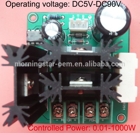 Dcモータ速度レギュレータ、 plcのスピード制御モジュールにdc5v-dc90v0.01-1000w15a0%pwm- 100％15khz6.4*6*3cm-インバータとコンバータ問屋・仕入れ・卸・卸売り