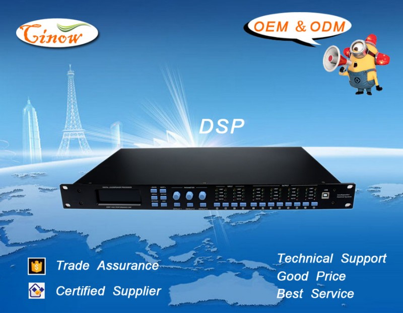 Dsp、 デジタルスピーカープロセッサー/管理/なしでwi-fi/オーディオプロセッサ、 4input/8output-専門家オーディオ、ビデオ、および照明問屋・仕入れ・卸・卸売り