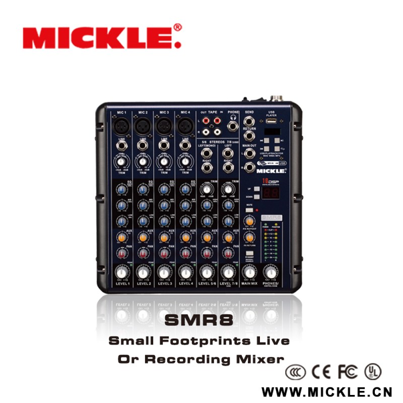 ミクルsmr88チャンネルのプロフェッショナルmp3プレーヤーオーディオビデオミキサー-専門家オーディオ、ビデオ、および照明問屋・仕入れ・卸・卸売り