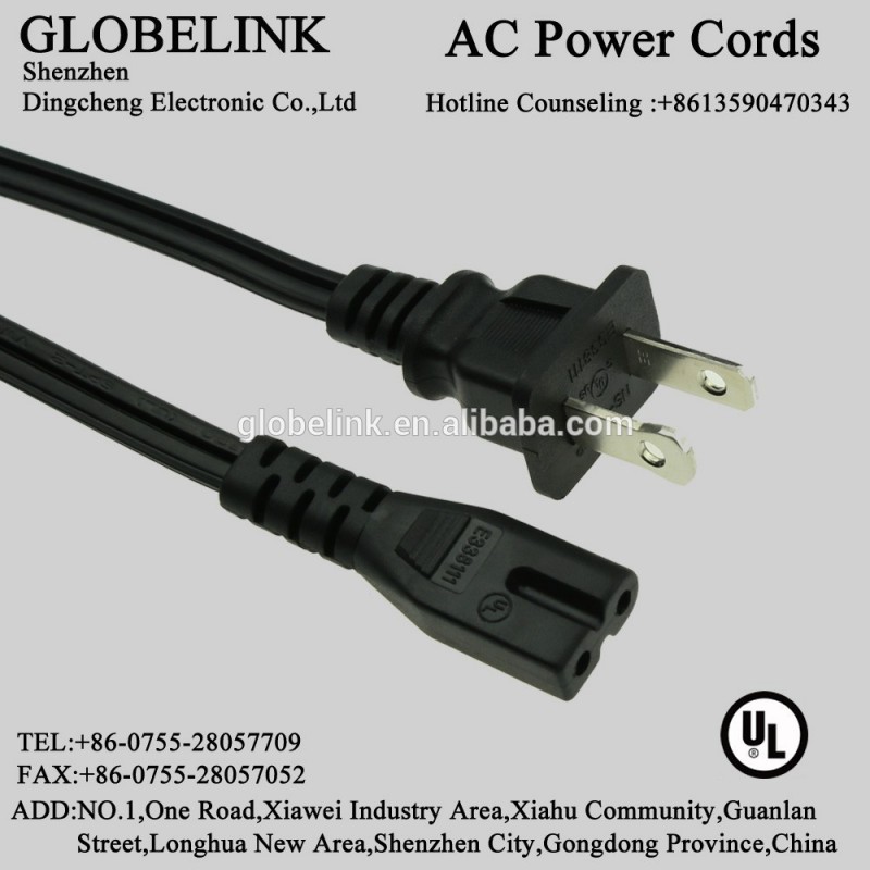 Ul2spt-218awg-2cファックスピンのac電源コード電源プラグ-電源コード、エクステンションコード問屋・仕入れ・卸・卸売り