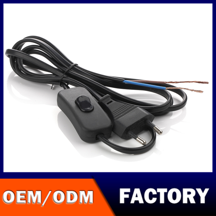 中国の製造元240v10aodmカスタマイズされた銅線導体2ピンヨーロッパvde規格ac電源コード-電源コード、エクステンションコード問屋・仕入れ・卸・卸売り