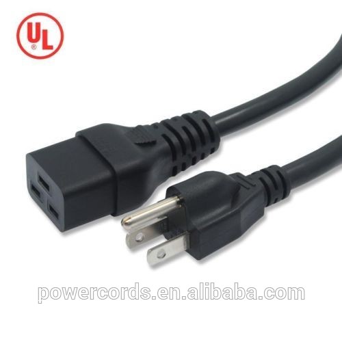 電源コードにオスプラグnema5-15pc19awg14ヘビーデューティーコード-電源コード、エクステンションコード問屋・仕入れ・卸・卸売り