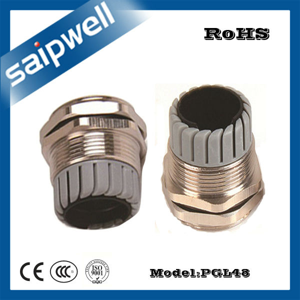 Saipwell PGL48最新ul pglタイプ防水金属ケーブルグランドメイドの真鍮メッキニッケル-ケーブルグランド問屋・仕入れ・卸・卸売り