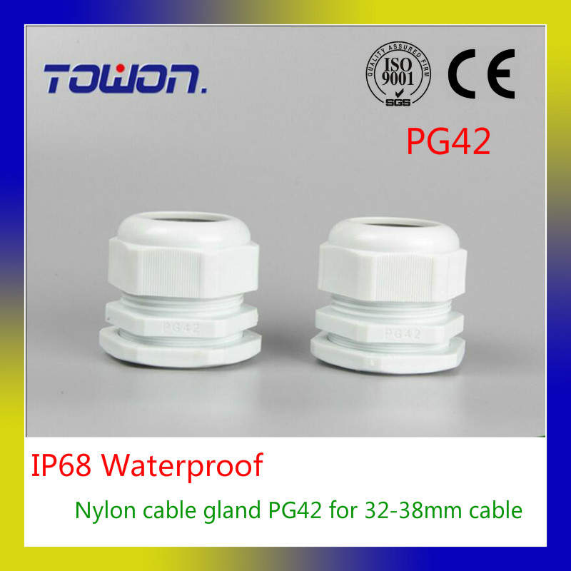 プラスチック製のケーブルグランド防水ナイロンpg42用コネクタケーブル白32-38mmip68工場卸売色の熱い販売-ケーブルグランド問屋・仕入れ・卸・卸売り