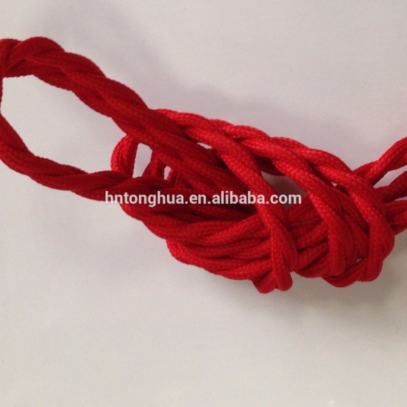 中国製赤ねじれたファブリックケーブルテキスタイルワイヤー、編組綿ケーブル布被覆線-配線器具問屋・仕入れ・卸・卸売り