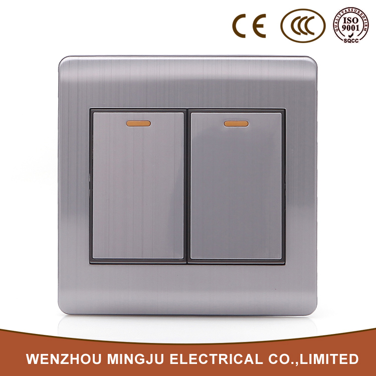 Mingju 2016新しいホット販売壁スイッチ2ギャング2ウェイ電気壁スイッチ-壁スイッチ問屋・仕入れ・卸・卸売り