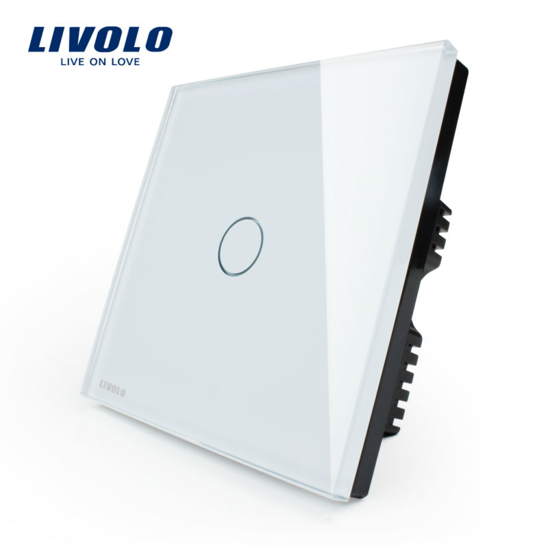 Livolo 1 ギャング 1way白い スマート ホーム タッチ スクリーンウォールライトスイッチ英国標準VL-C301-61-壁スイッチ問屋・仕入れ・卸・卸売り