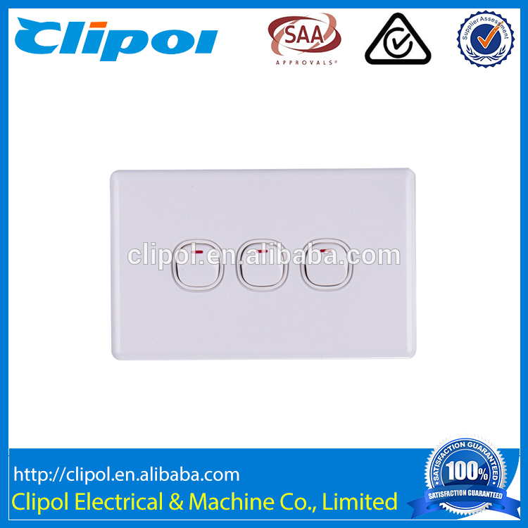 ゴールド サプライヤー clipol DS605 250 ボルト 16a 3 ギャング saa ライト スイッチ-壁スイッチ問屋・仕入れ・卸・卸売り