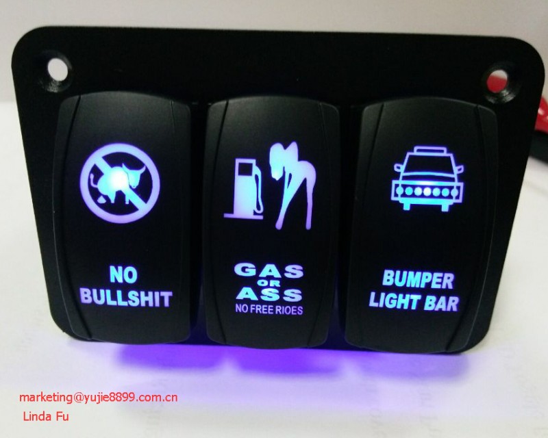 新加入3 gang アルミ led防水ロッカー スイッチ パネル-押しボタンスイッチ問屋・仕入れ・卸・卸売り