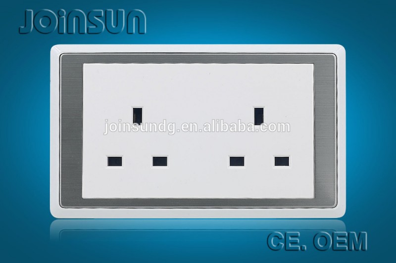 joinsun3フィートダブルスイッチおよびソケット英国-壁スイッチ問屋・仕入れ・卸・卸売り
