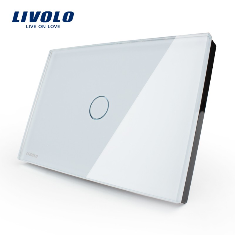 Livolo米国標準白ガラス 1 ギャング 1 ウェイ ライト壁タッチ スイッチ vl-c301-81-壁スイッチ問屋・仕入れ・卸・卸売り