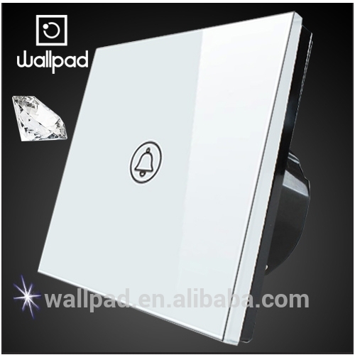 新しい到着の近代的な白い防水ledwallpad110~250vクリスタルガラス壁スイッチタッチスクリーンのドアベル-壁スイッチ問屋・仕入れ・卸・卸売り